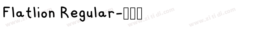 Flatlion Regular字体转换